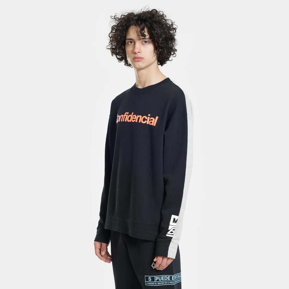 Marcelo Burlon Мужская толстовка Confidencial Over Crewneck