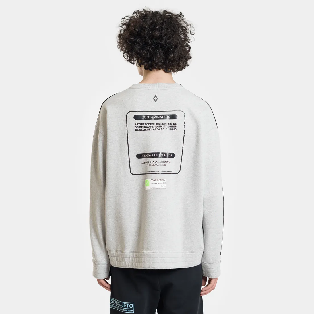 Marcelo Burlon Мужская толстовка Confidencial Over Crewneck