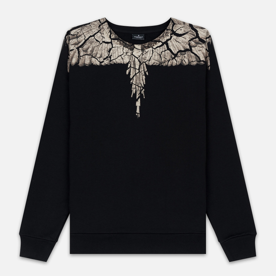 Мужская толстовка Marcelo Burlon Earth Wings Crewneck Black/Brown