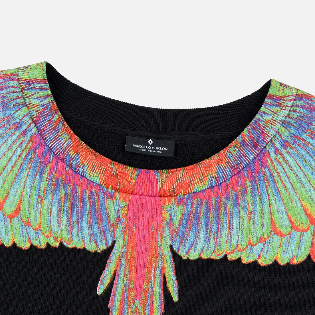 Marcelo Burlon Мужская толстовка Fluo Wings Crewneck