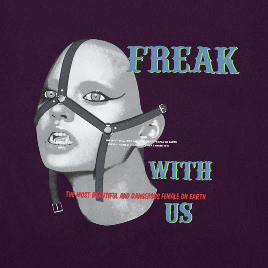 Мужская толстовка Marcelo Burlon Freak Over Crew Neck Dark Purple/Multicolor