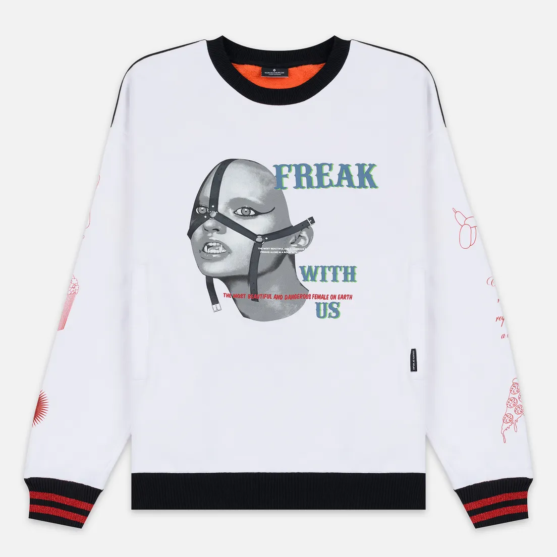 Marcelo Burlon Мужская толстовка Freak Over Crew Neck