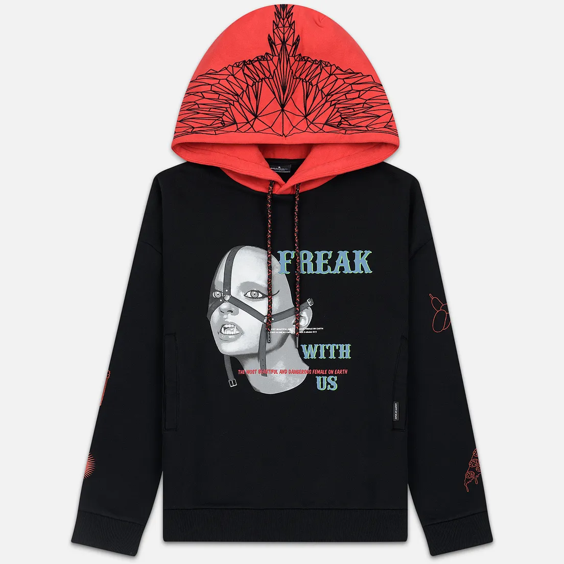 Marcelo Burlon Мужская толстовка Freak Wings Over Hoodie