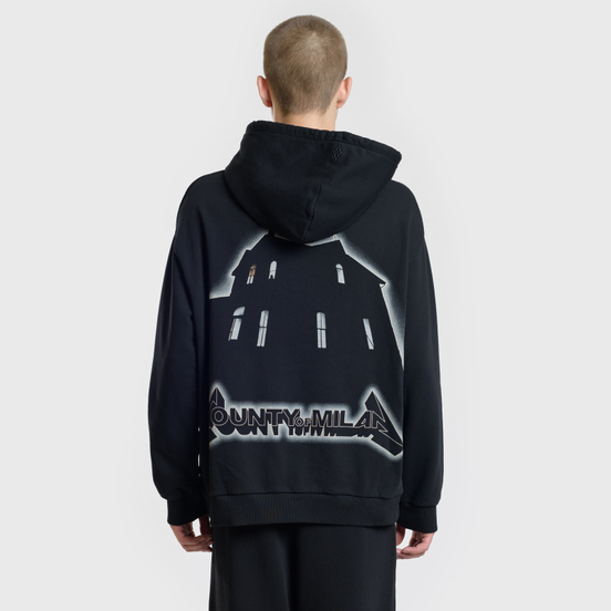 Мужская толстовка Marcelo Burlon Ghost House Over Hoodie Black/Beige