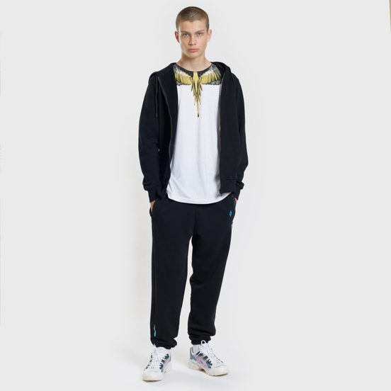 Мужская толстовка Marcelo Burlon Heart Wings Zipped Hoodie Black/White
