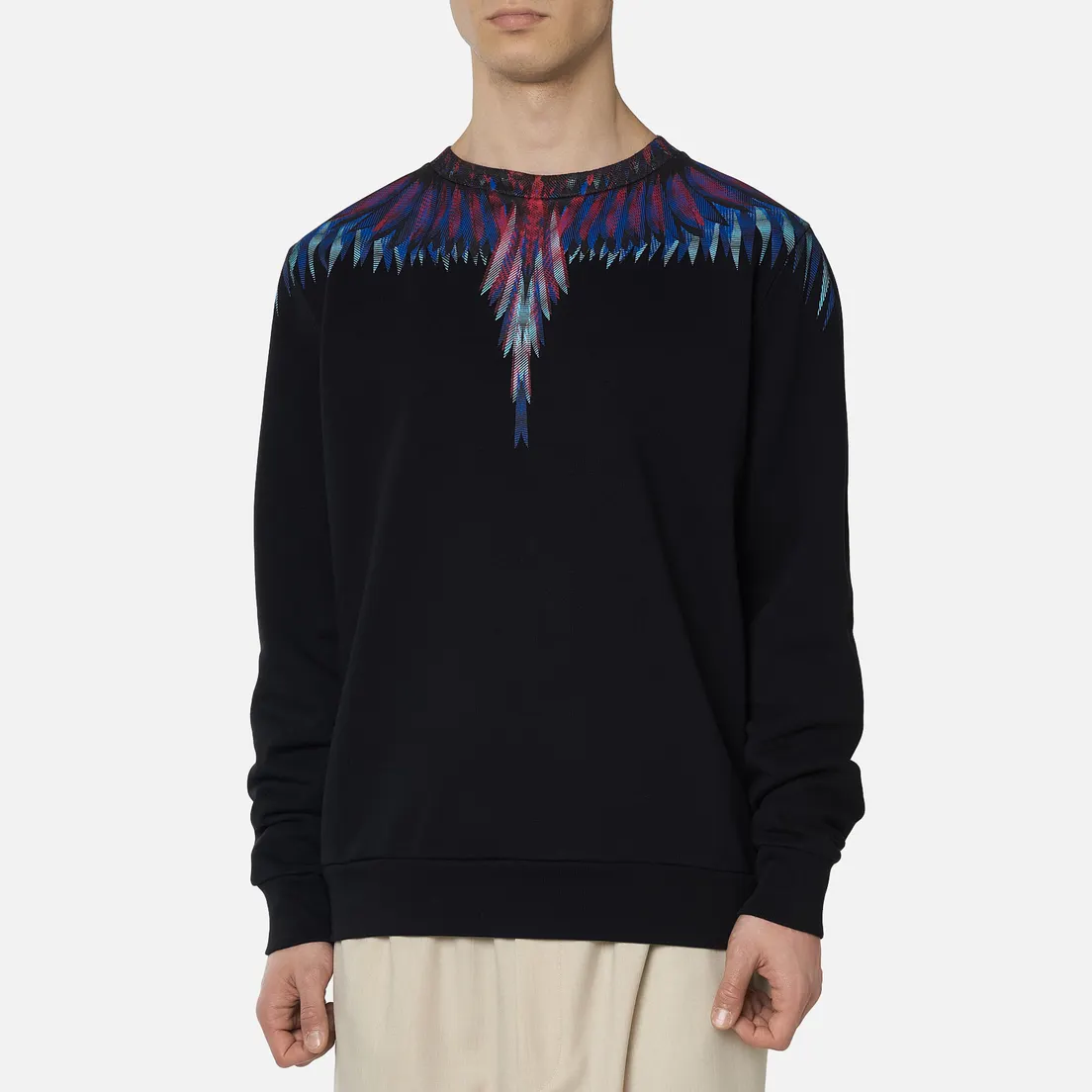 Marcelo Burlon Мужская толстовка Sharp Wings Regular Crewneck