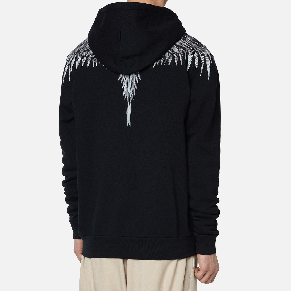 Marcelo Burlon Мужская толстовка Sharp Wings Regular Zip Hoodie