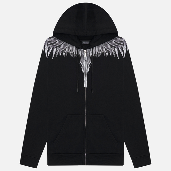 Мужская толстовка Marcelo Burlon Sharp Wings Regular Zip Hoodie Black/White