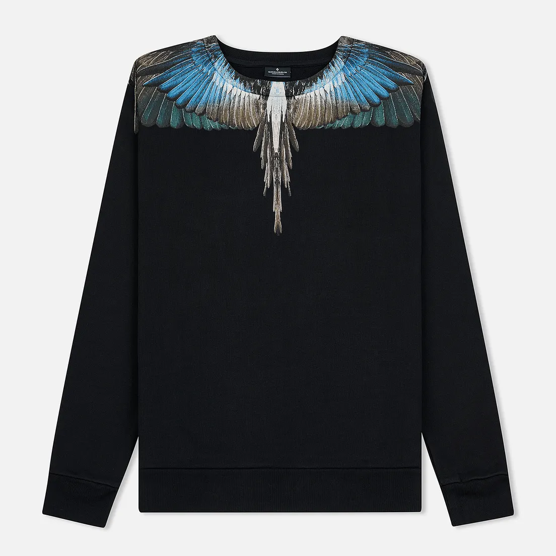 Marcelo Burlon Мужская толстовка Turquoise Wings Crewneck