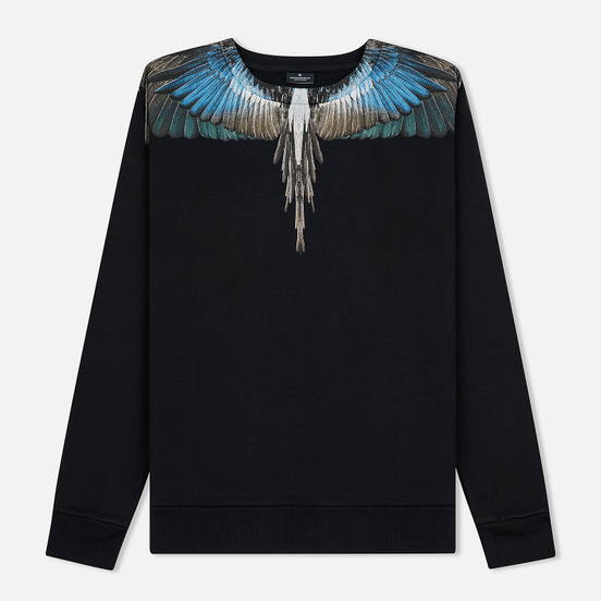 Мужская толстовка Marcelo Burlon Turquoise Wings Crewneck Black/Multicolor
