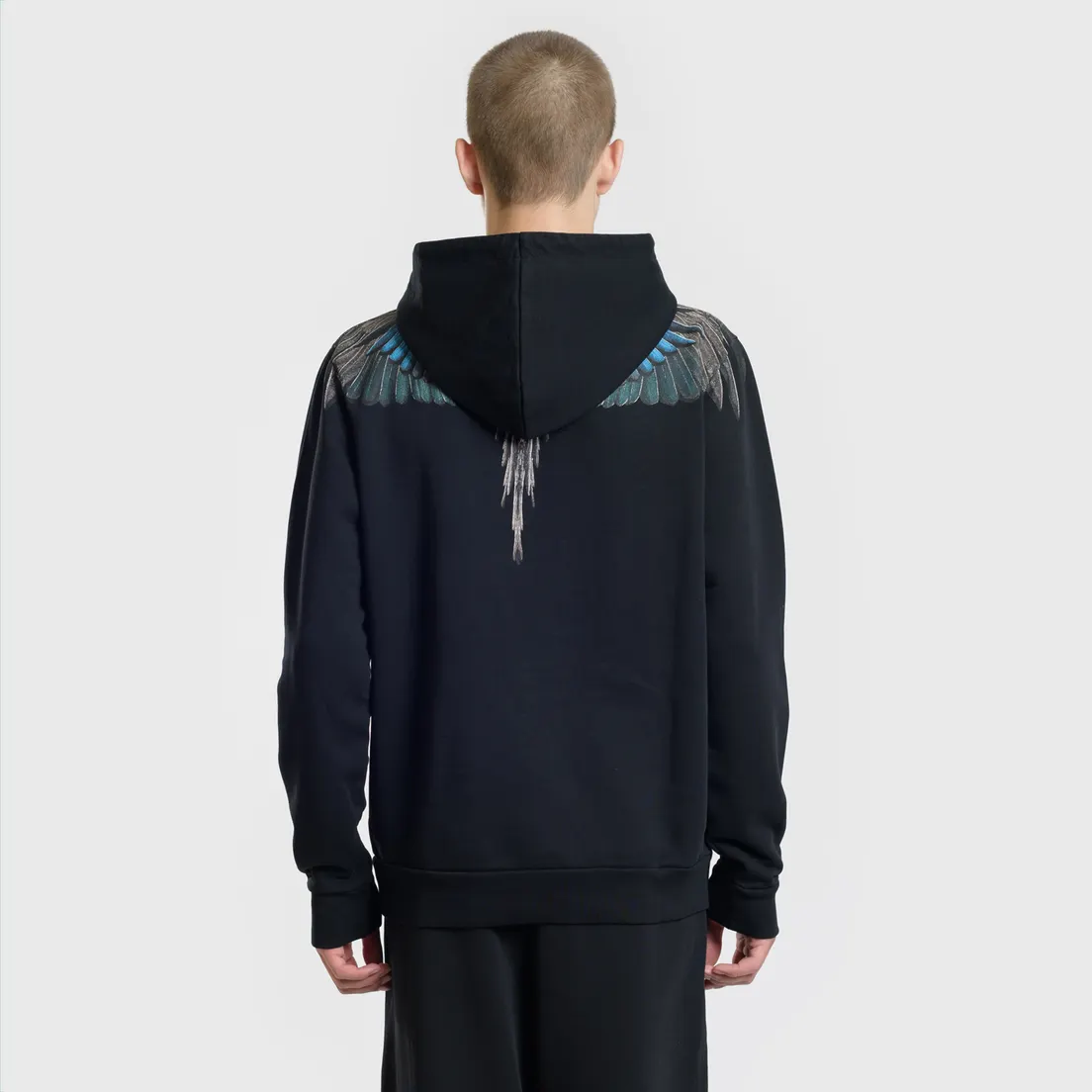 Marcelo Burlon Мужская толстовка Turquoise Wings Hoodie