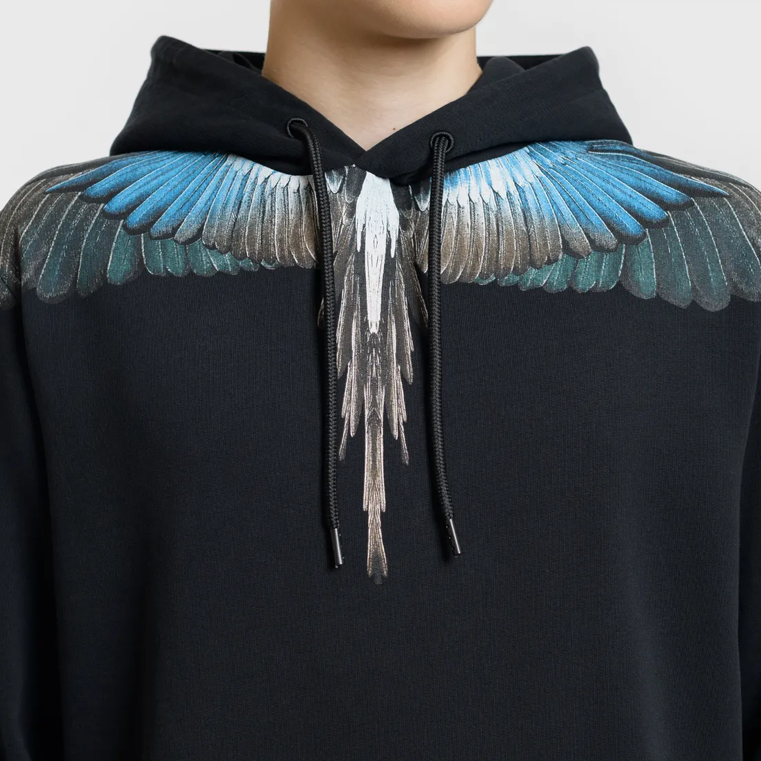 Marcelo Burlon Мужская толстовка Turquoise Wings Hoodie