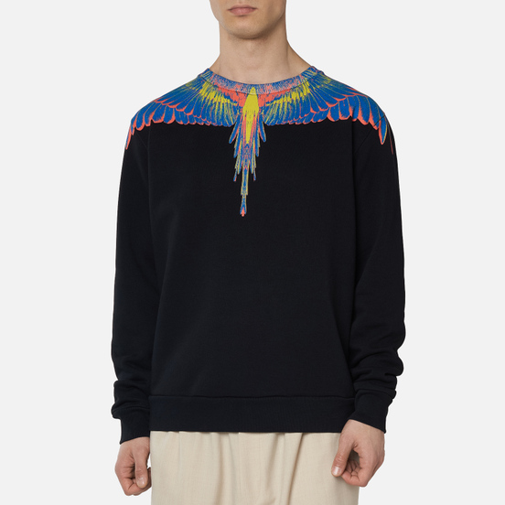 Мужская толстовка Marcelo Burlon Wings Regular Crewneck Black/Multicolor