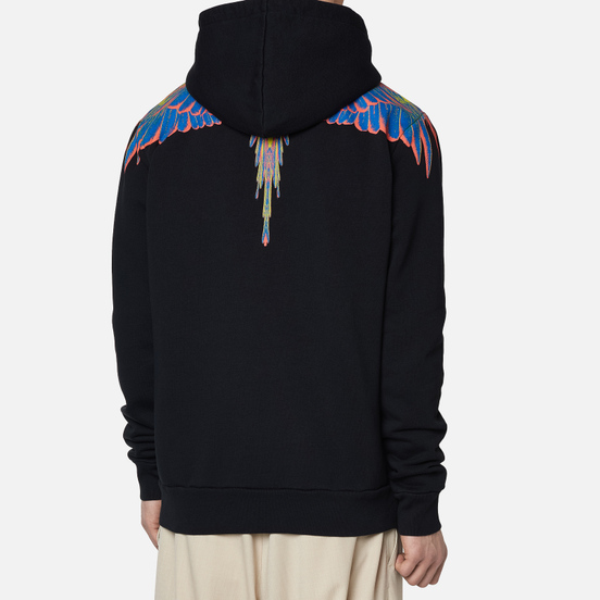 Мужская толстовка Marcelo Burlon Wings Regular Hoodie Black/Multicolor