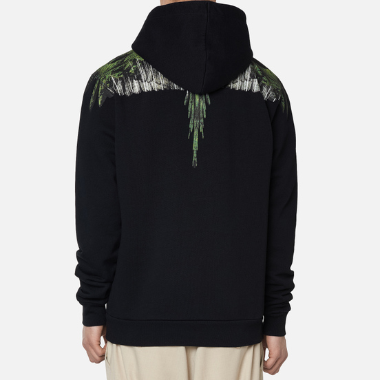 Мужская толстовка Marcelo Burlon Wood Wings Hoodie Black/Green