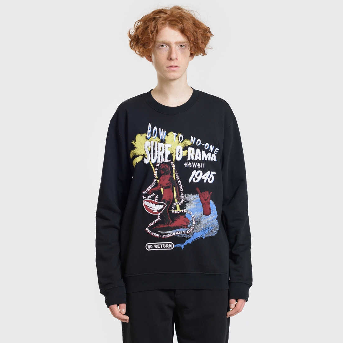 McQ Alexander McQueen Мужская толстовка Big Crew Neck Surf O Rama