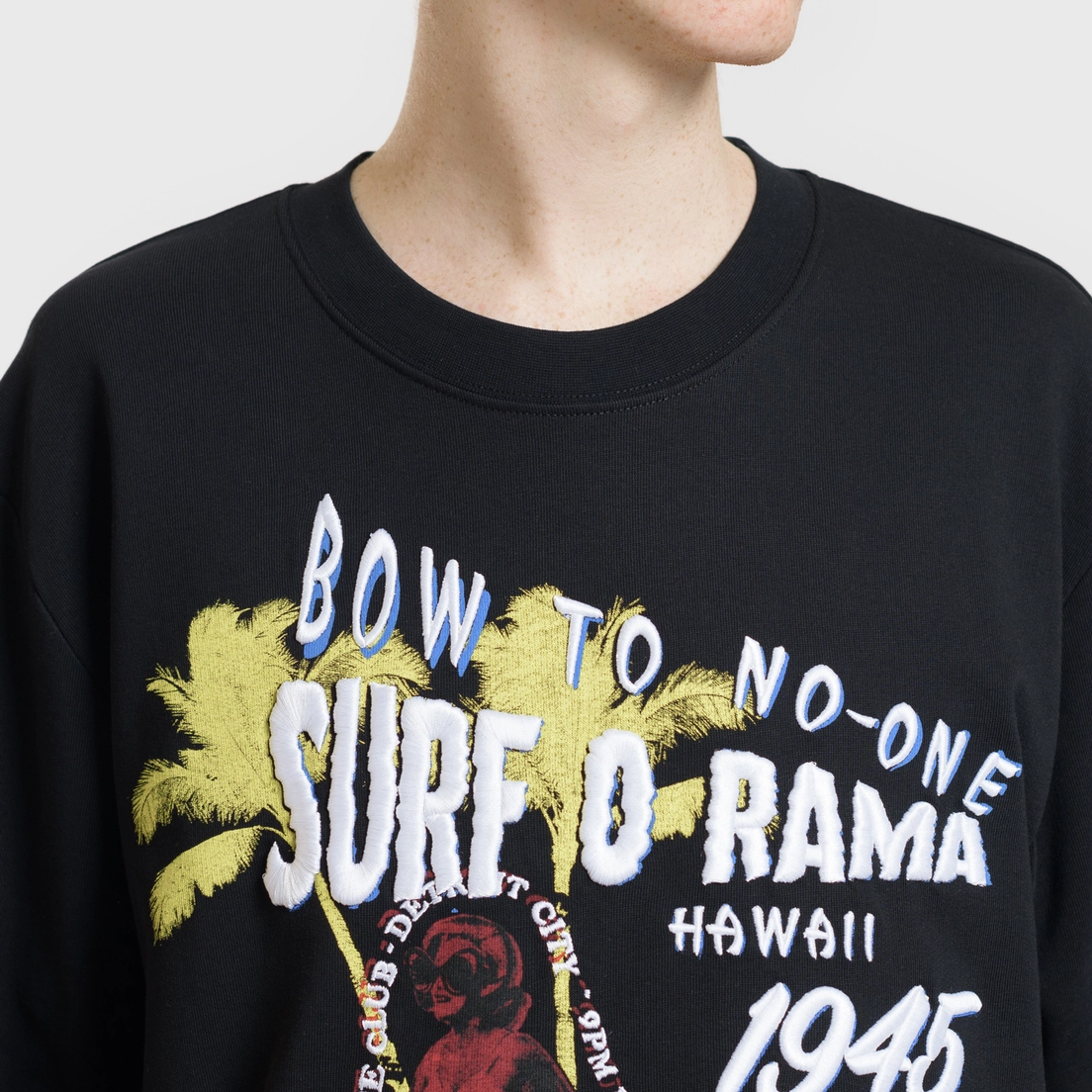 McQ Alexander McQueen Мужская толстовка Big Crew Neck Surf O Rama
