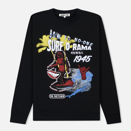 Мужская толстовка McQ Alexander McQueen Big Crew Neck Surf O Rama Darkest Black