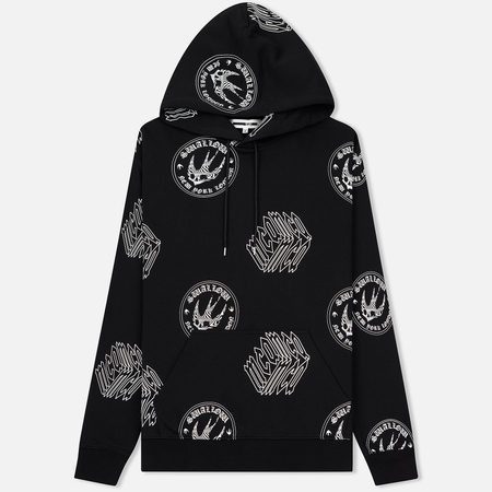 Мужская толстовка McQ Alexander McQueen Big Hoodie 01 Swallow Cube Rep Darkest Black