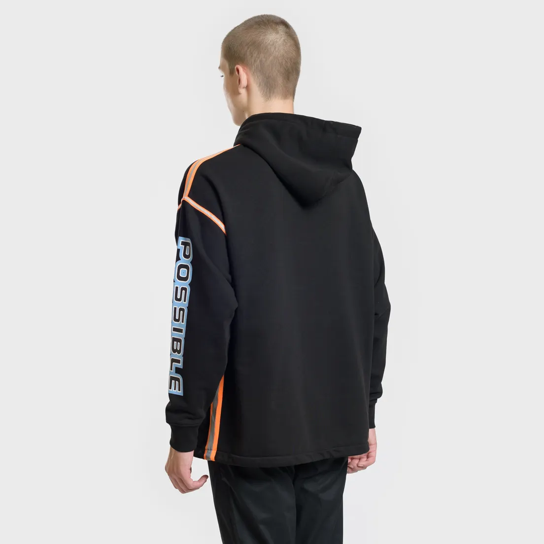 McQ Alexander McQueen Мужская толстовка Blazing Force Over Drawstring Hoodie