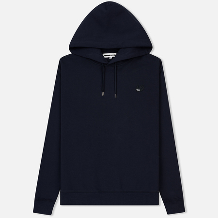 Мужская толстовка McQ Alexander McQueen Clean Hoodie 01 Swallow Badge Deep Navy