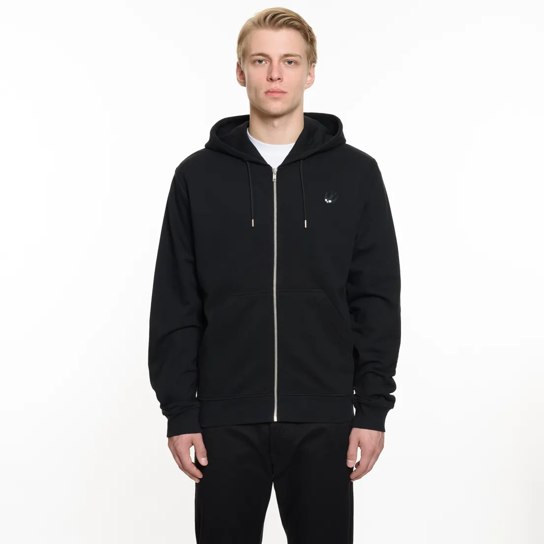McQ Alexander McQueen Мужская толстовка Clean Zip Hoodie SG Swallow Badge