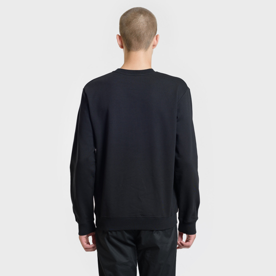 Мужская толстовка McQ Alexander McQueen Embossed Monster Big Crew Neck Darkest Black