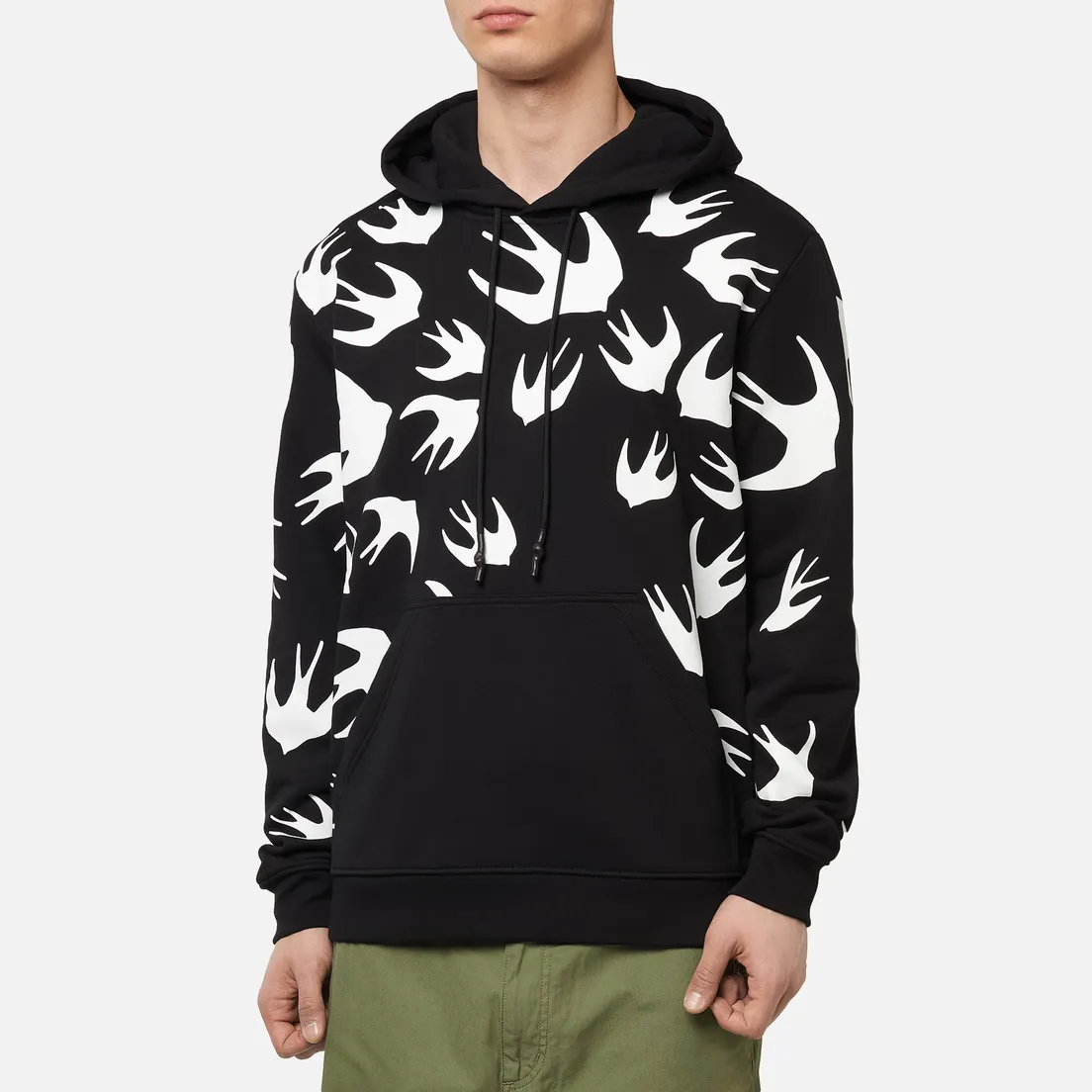 McQ Alexander McQueen Мужская толстовка Hoodie Swallow Swarm