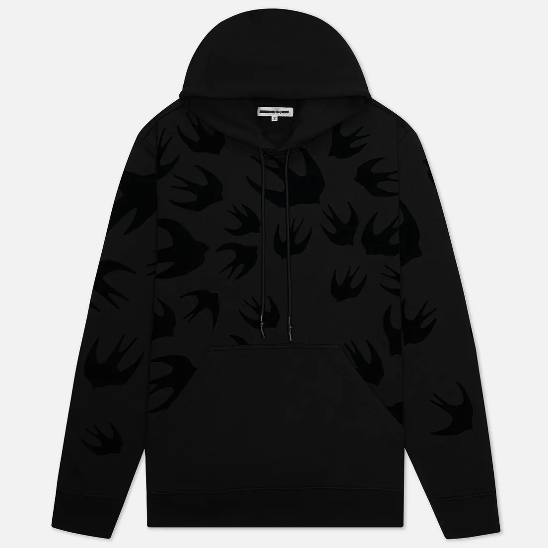McQ Alexander McQueen Мужская толстовка Pullover Hoodie Swallow Flocked