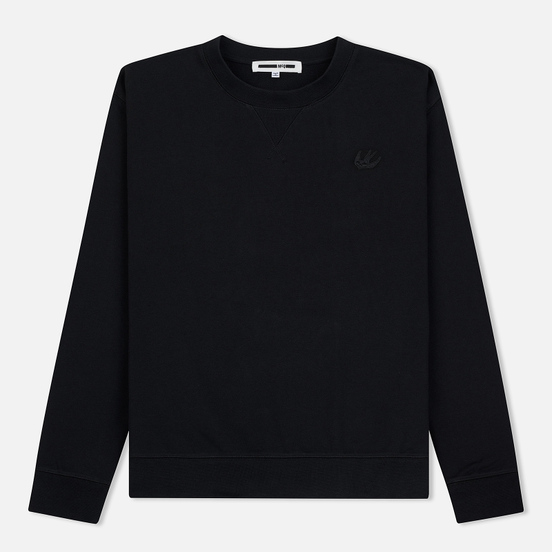 Мужская толстовка McQ Alexander McQueen Swallow Embroidery Coverlock Crew Darkest Black