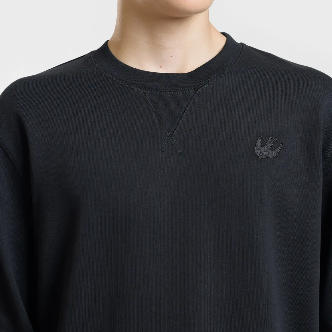 McQ Alexander McQueen Мужская толстовка Swallow Embroidery Coverlock Crew