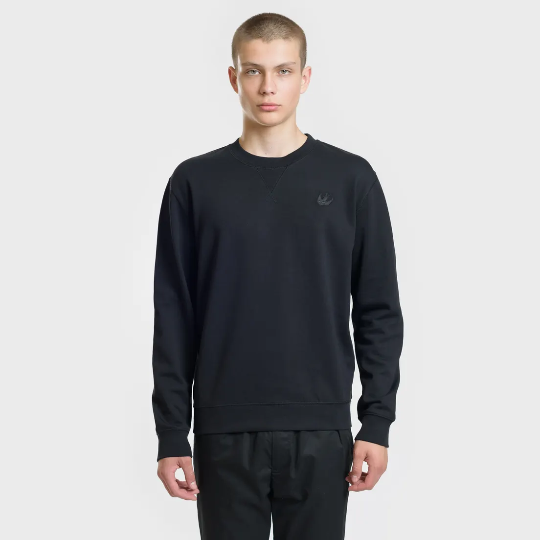 McQ Alexander McQueen Мужская толстовка Swallow Embroidery Coverlock Crew