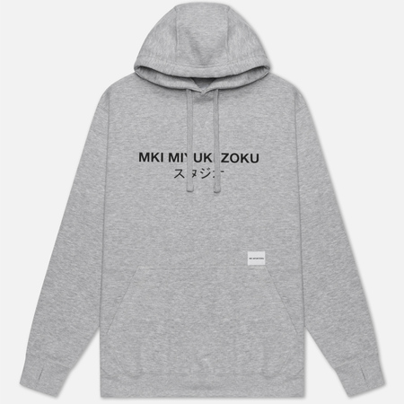 Мужская толстовка MKI Miyuki-Zoku Classic Logo Hoody, цвет серый, размер L