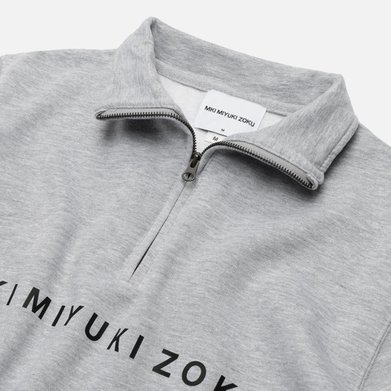 Мужская толстовка MKI Miyuki-Zoku Quarter Zip Sweater Grey