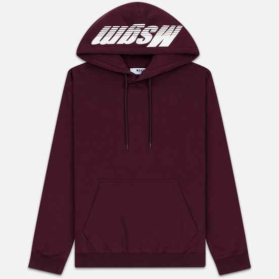Мужская толстовка MSGM 3D Print Hooded Burgundy