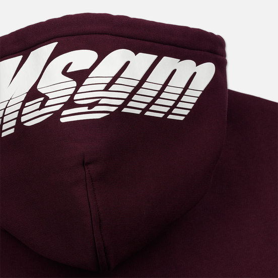 Мужская толстовка MSGM 3D Print Hooded Burgundy