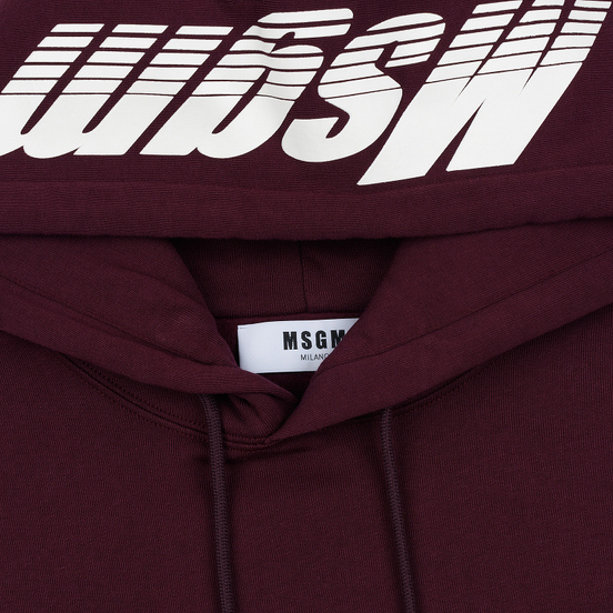 Мужская толстовка MSGM 3D Print Hooded Burgundy