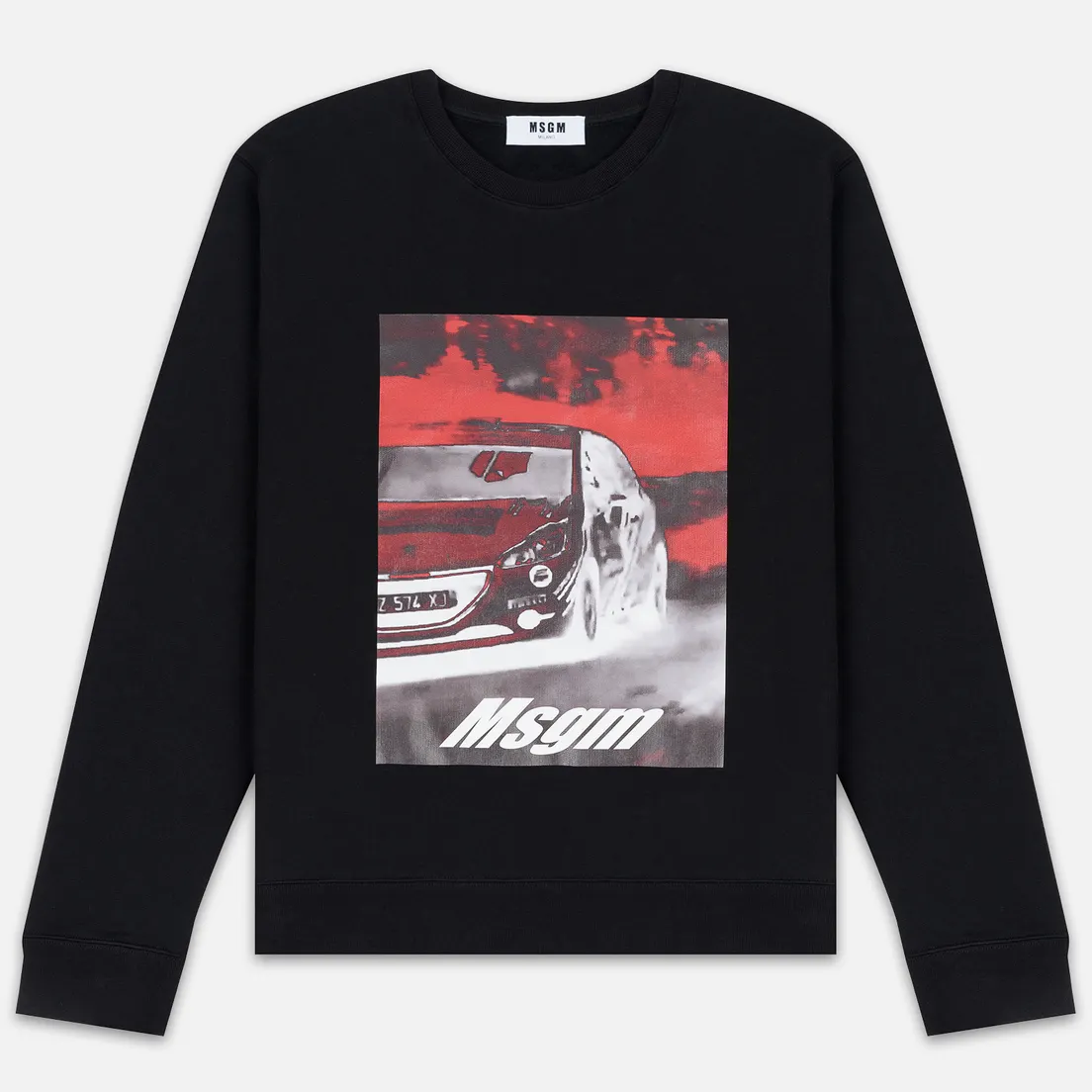 MSGM Мужская толстовка Colorful Logo Print Crew Neck