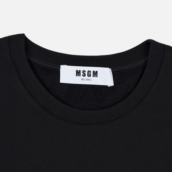 Мужская толстовка MSGM Colorful Logo Print Crew Neck Black