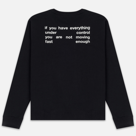 Мужская толстовка MSGM Colorful Logo Print Crew Neck Black