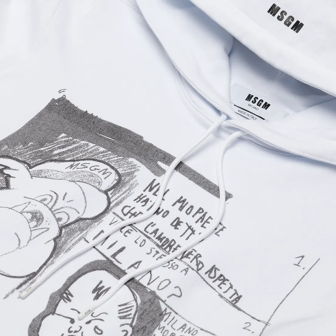 MSGM Мужская толстовка Graffiti Print Hoodie