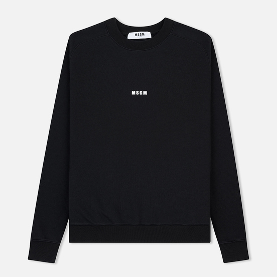 Мужская толстовка MSGM Micro Logo Print MSGM Black