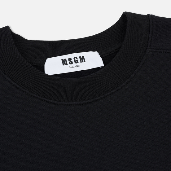 Мужская толстовка MSGM Micro Logo Print MSGM Black