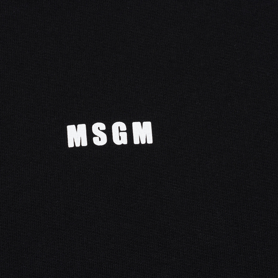 Мужская толстовка MSGM Micro Logo Print MSGM Black