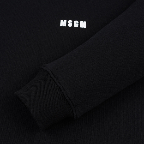 Мужская толстовка MSGM Micro Logo Print MSGM Black