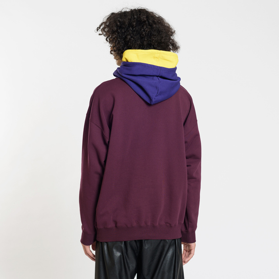 Мужская толстовка MSGM Multicolor Hoodie Bordeaux