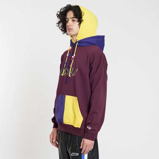 Мужская толстовка MSGM Multicolor Hoodie Bordeaux