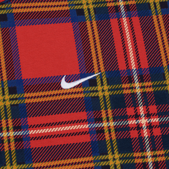 Мужская толстовка Nike NRG Crew Swoosh Stripe Plaid University Red