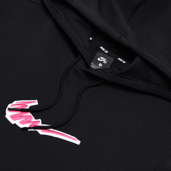 Мужская толстовка Nike SB Fleece Skate Hoodie Black/White