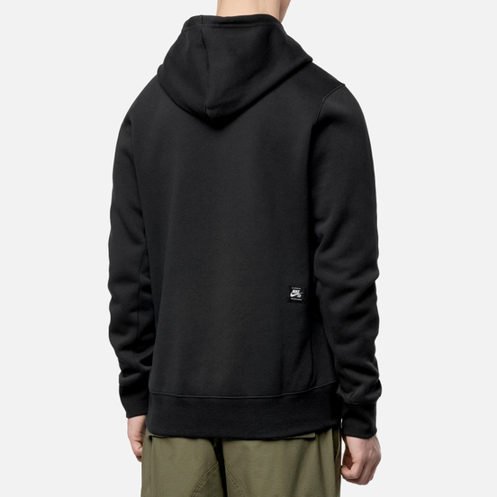 Мужская толстовка Nike SB Fleece Skate Hoodie Black/White